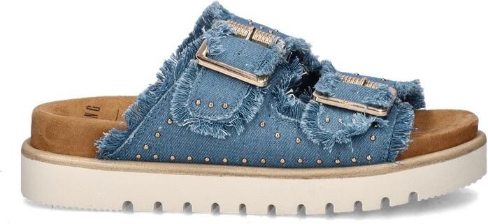 Mustang dames muiltjes blauw (jeans) - Foto 4