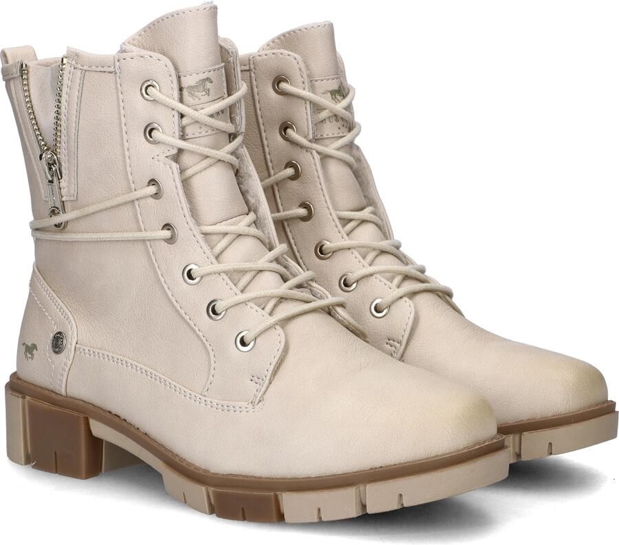 Mustang Veterschoenen Hoog Veterschoenen Hoog gebroken wit - Foto 11