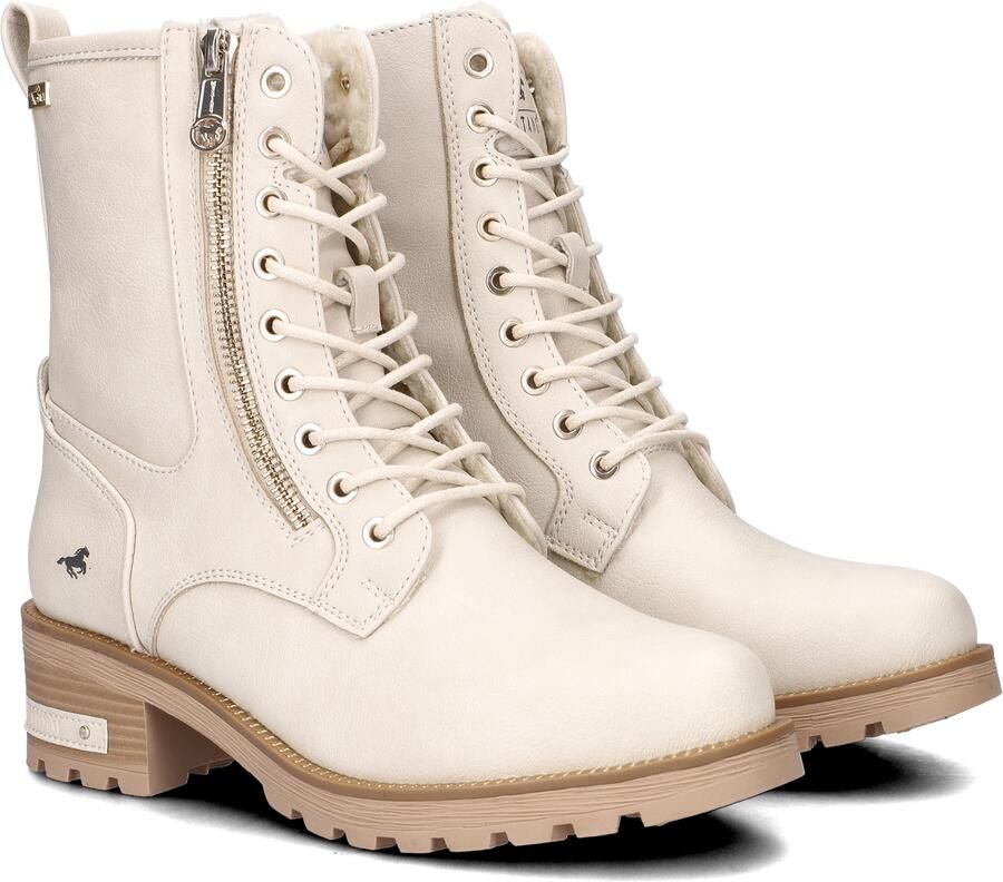 Mustang dames veterboot Off White - Foto 3