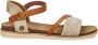 Mustang Sandalen Plat Sandalen Plat Beige - Thumbnail 3