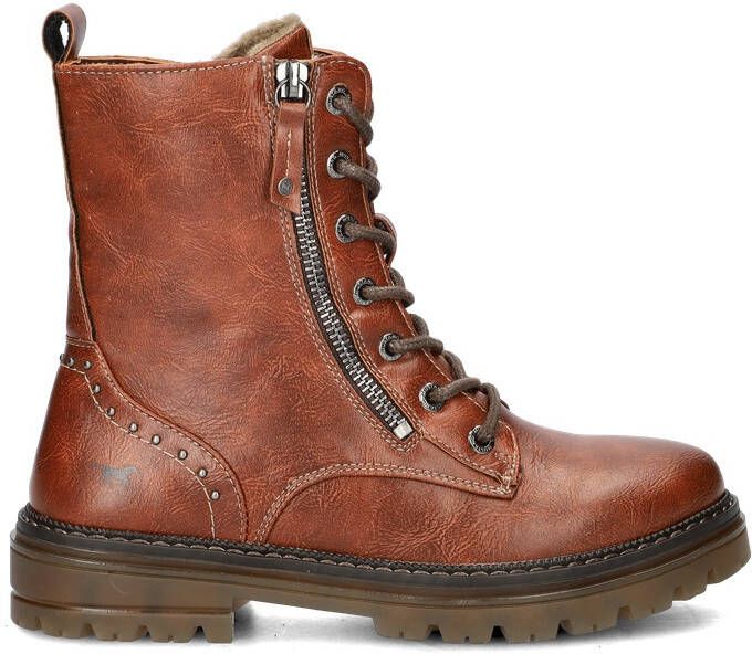 Mustang Stijlvolle bruine veterschoenen voor dames Brown