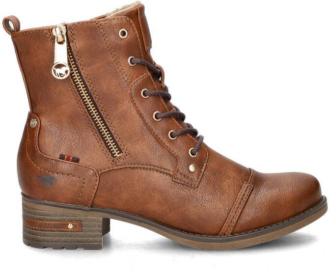 Mustang Veterschoenen Hoog Veterschoenen Hoog cognac - Foto 4