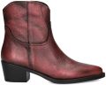 Nelson Brenda leren enkellaarzen rood metallic - Rood