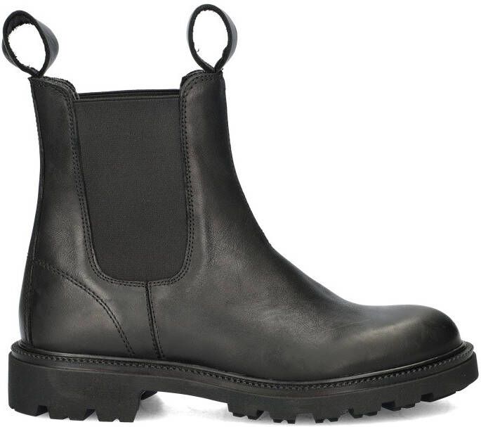Nelson leren chelsea boots zwart