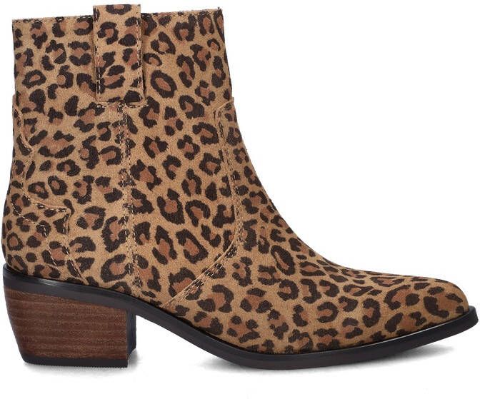 Nelson suède cowboylaarzen met panterprint beige - Foto 2
