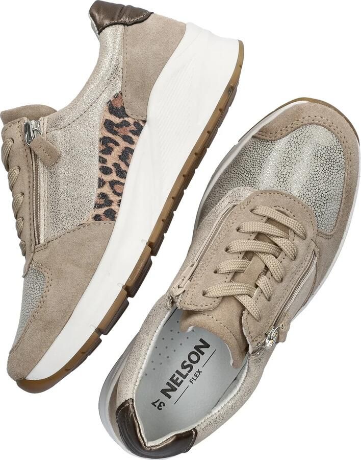 Nelson Flex dames sneaker Beige multi - Foto 3