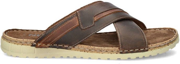 Nelson Forrest leren slippers bruin - Foto 4