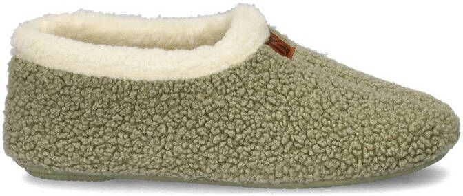 Nelson Home teddy pantoffels kaki - Foto 3