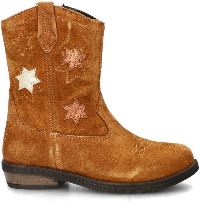 Nelson Kids suède cowboylaarzen cognac Bruin Meisjes Suede All over print 28 - Foto 3