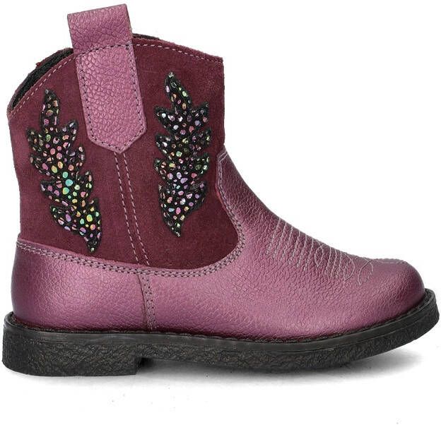 Nelson Kids leren enkellaarzen paars - Foto 3