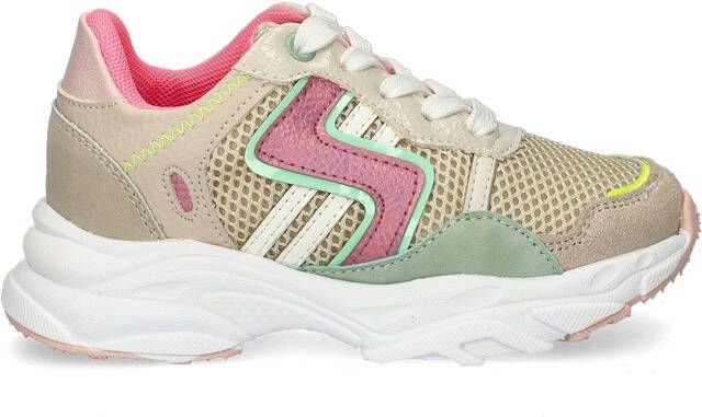 Nelson Kids chunky sneakers beige roze - Foto 2
