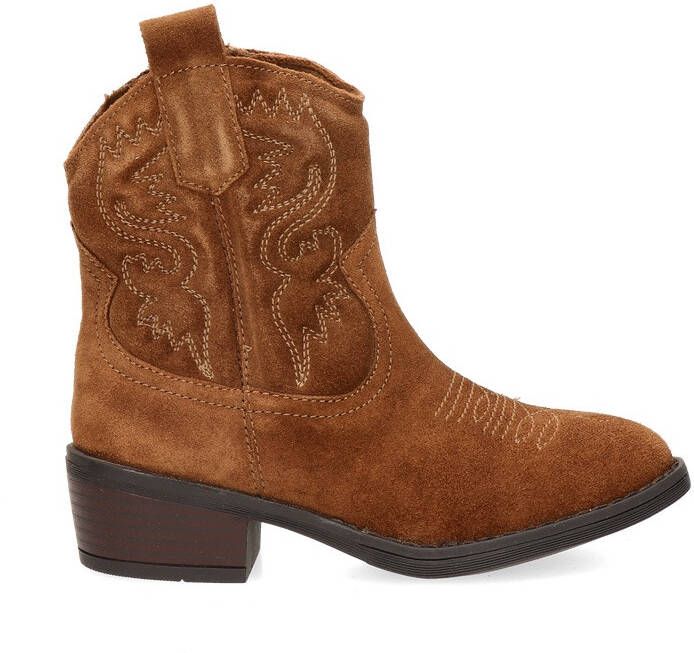 Nelson Kids suède cowboylaarzen cognac Bruin Meisjes Suede Effen 29 - Foto 2