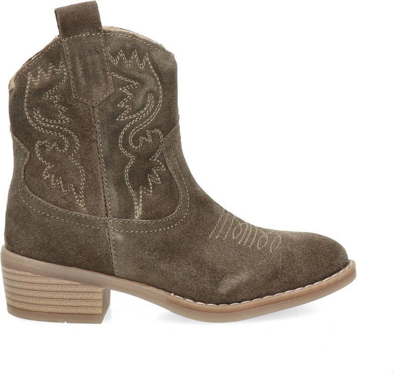 Nelson Kids suède cowboylaarzen taupe Bruin Meisjes Suede Effen 31 - Foto 2
