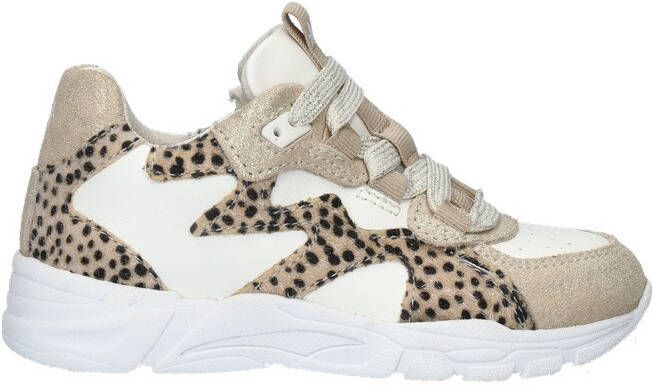 Nelson Kids sneakers beige wit Meisjes Imitatieleer 35