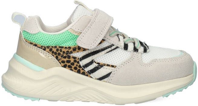 Nelson Kids chunky sneakers beige groen Meisjes Imitatieleer Meerkleurig 27 - Foto 4