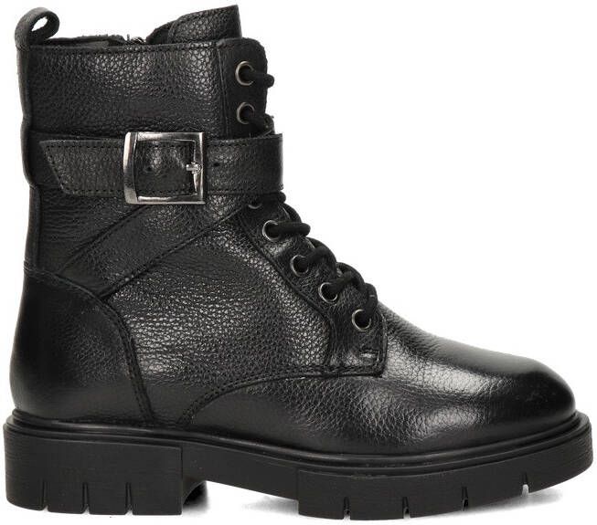 Nelson Kids leren veterboots zwart Meisjes Leer Effen 39