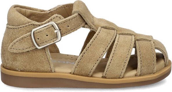 Nelson Kids suède sandalen taupe