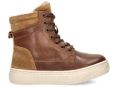 Nelson Kids leren veterboots cognac Bruin Leer Effen 32 - Bruin