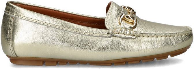 Nelson leren mocassins goud