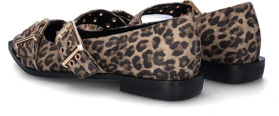 Nelson loafers met panterprint beige zwart - Foto 7