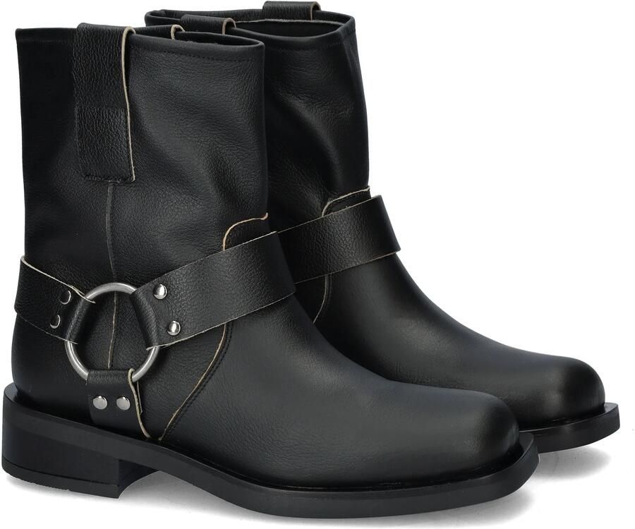 Nelson leren bikerboots zwart - Foto 2