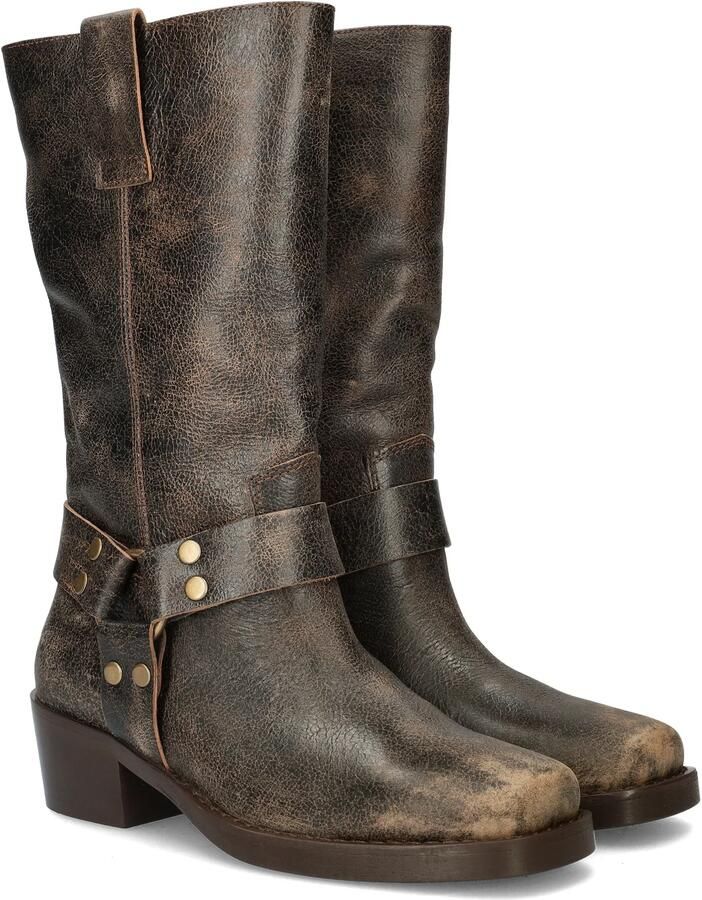 Nelson leren bikerboots bruin - Foto 2