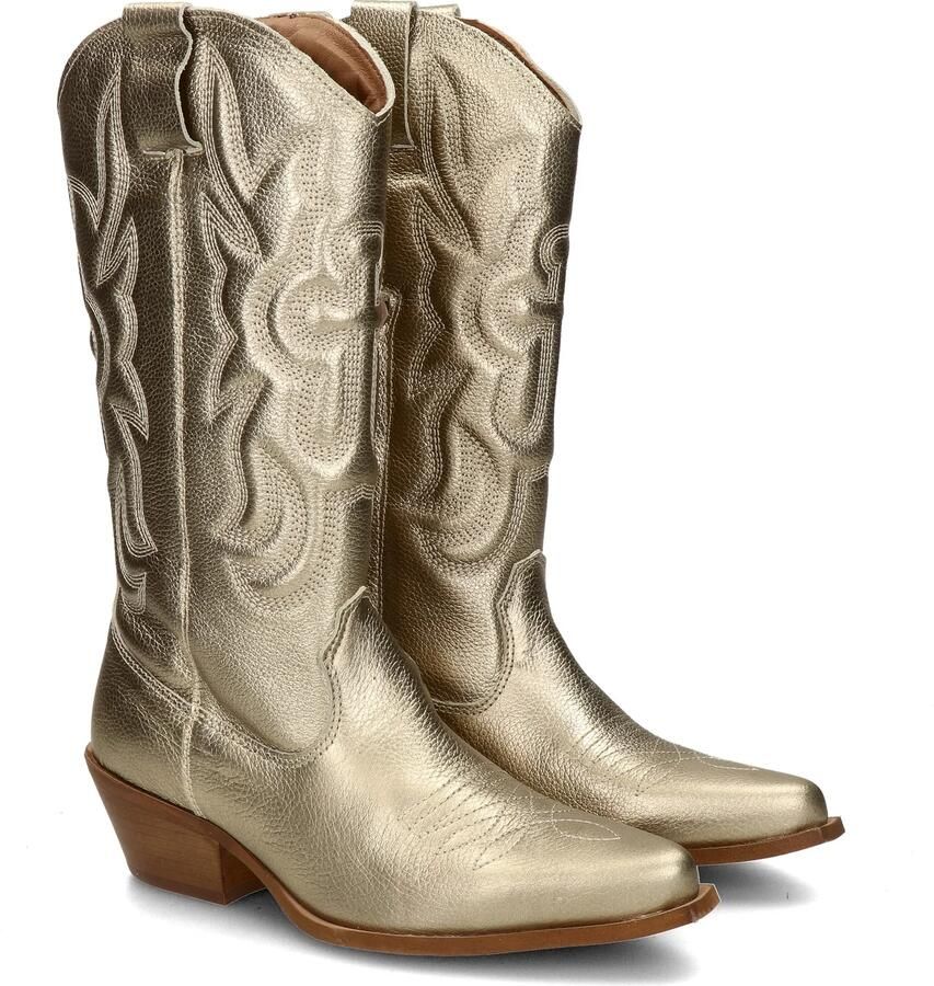 Nelson leren cowboylaarzen goud metallic - Foto 4