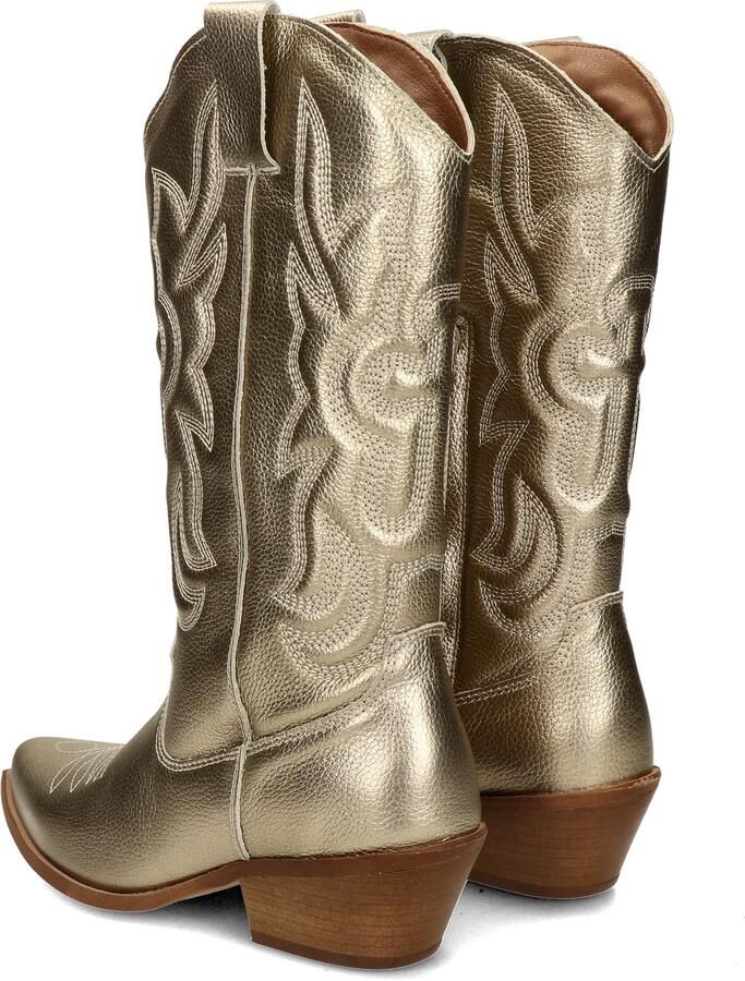 Nelson leren cowboylaarzen goud metallic - Foto 5
