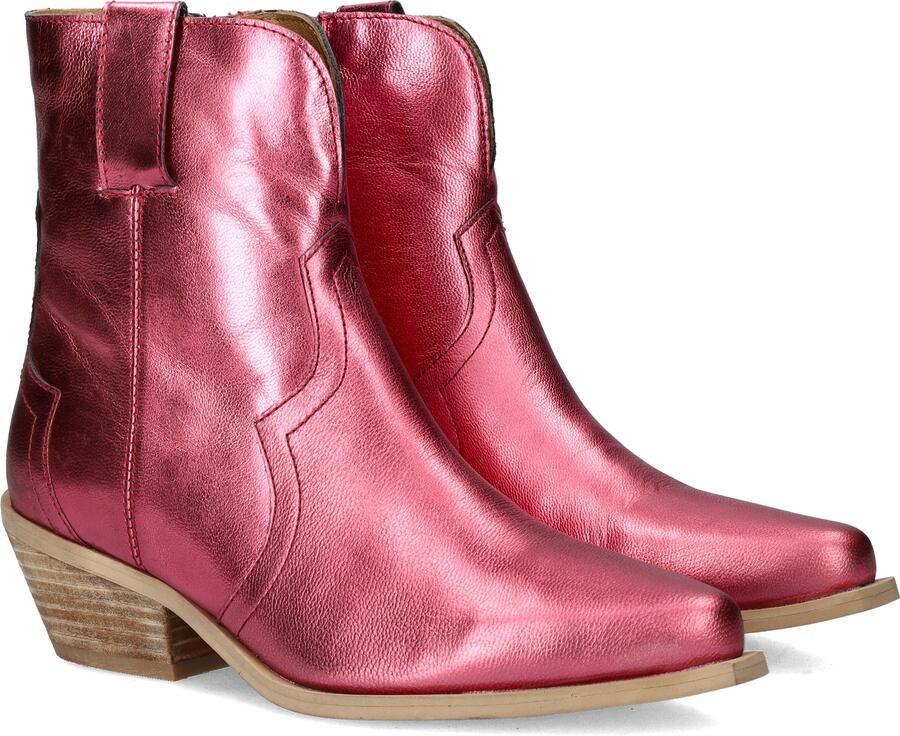 Nelson leren cowboylaarzen fuchsia metallic - Foto 2