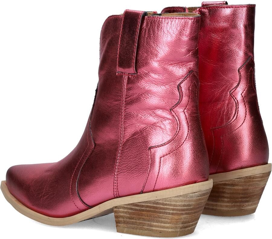 Nelson leren cowboylaarzen fuchsia metallic - Foto 3