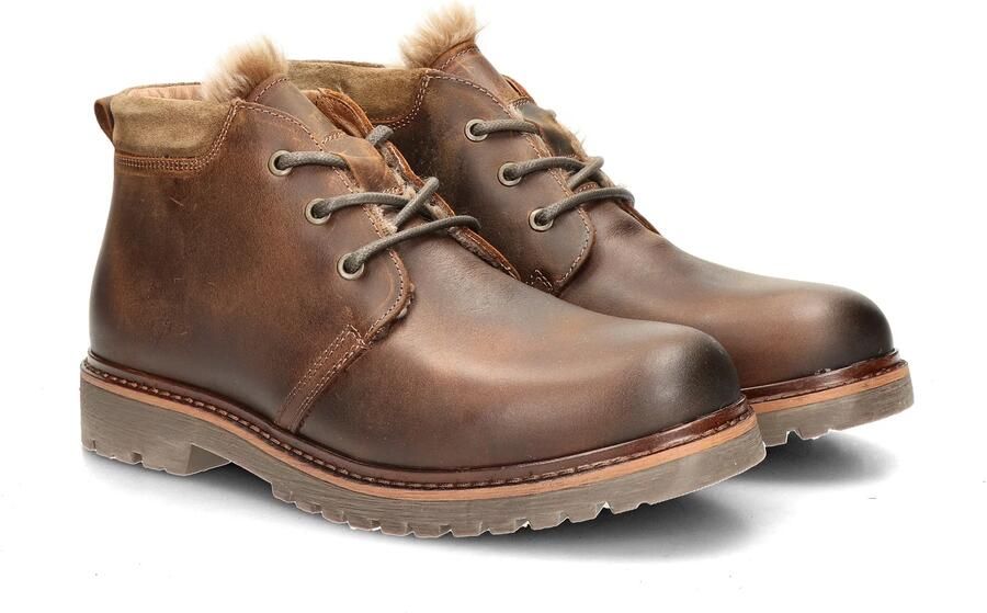 Nelson leren veterboots met profielzool cognac - Foto 6