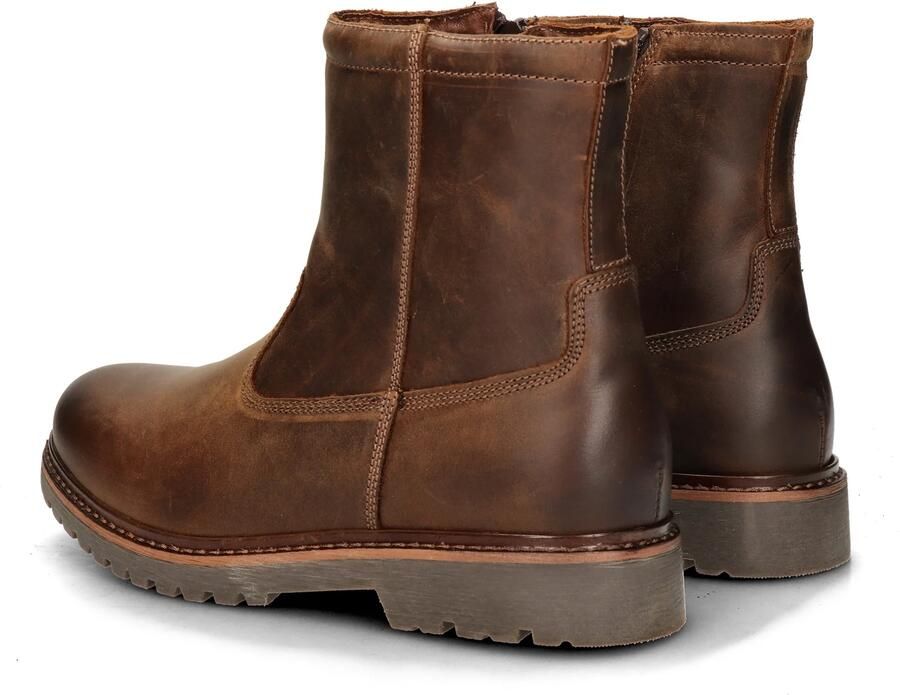 Nelson leren enkelboots met profielzool cognac - Foto 5
