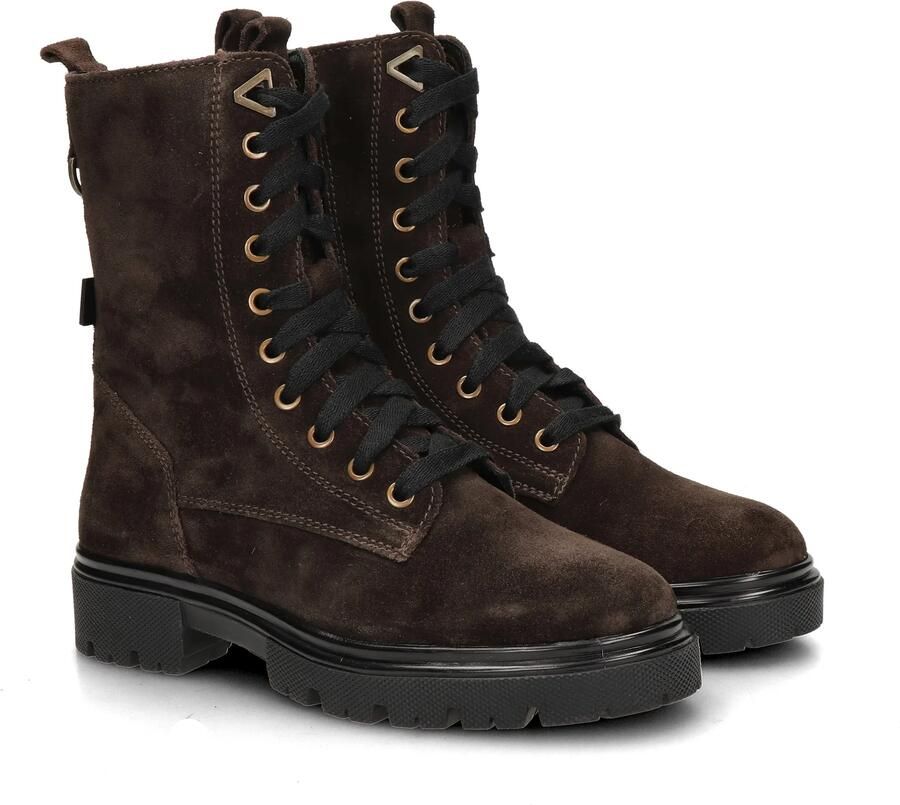 Nelson Kids suède enkelboots met profielzool bruin - Foto 6
