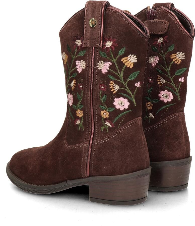 Nelson Kids western suède laarzen met borduursels donkerrood - Foto 7