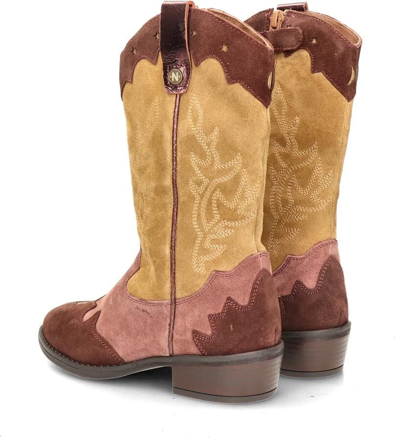 Nelson Kids western suède laarzen bruin roze - Foto 4