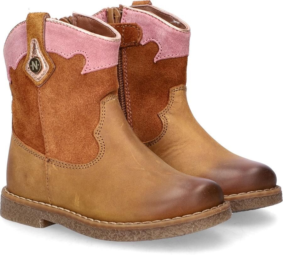 Nelson Kids leren laarzen cognac roze - Foto 4