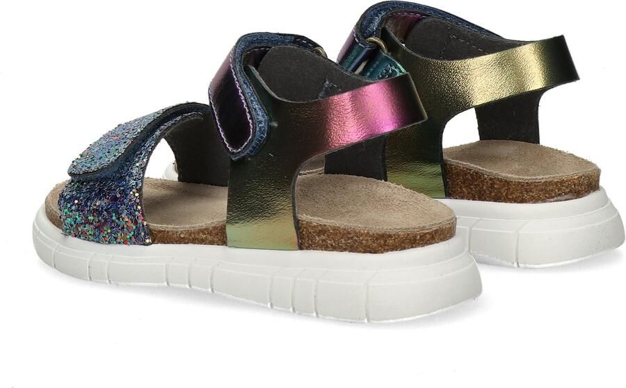Nelson Kids leren sandalen met glitters zilver multi - Foto 3