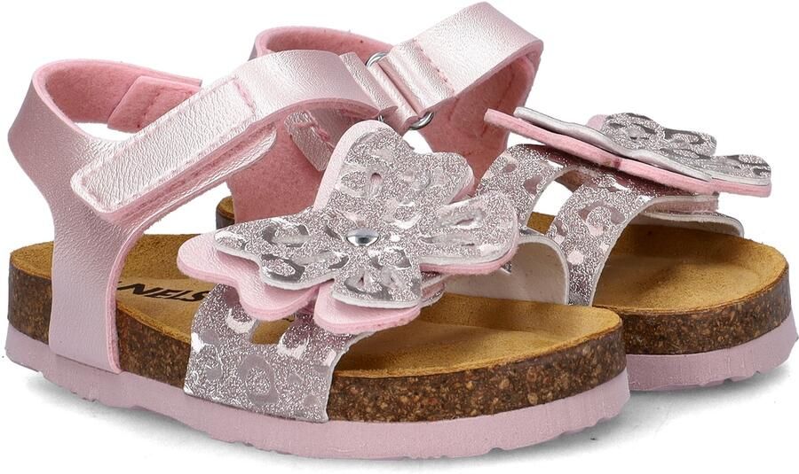 Nelson Kids imitatieleren sandalen lichtroze zilver - Foto 6