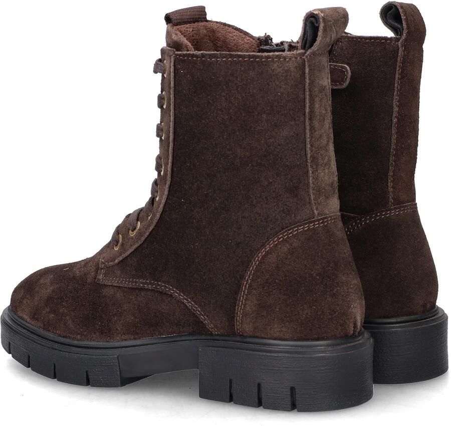 Nelson Kids suède enkelboots met profielzool bruin - Foto 5