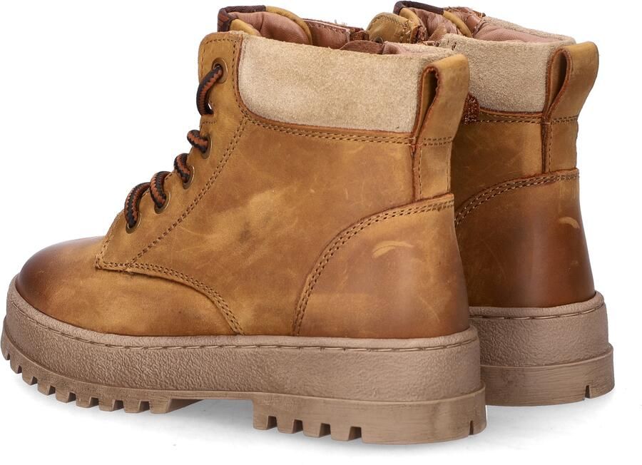 Nelson Kids leren enkelboots met profielzool cognac - Foto 7