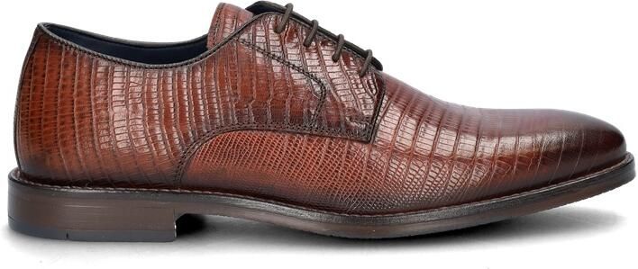 Nelson leren veterschoenen cognac - Foto 2