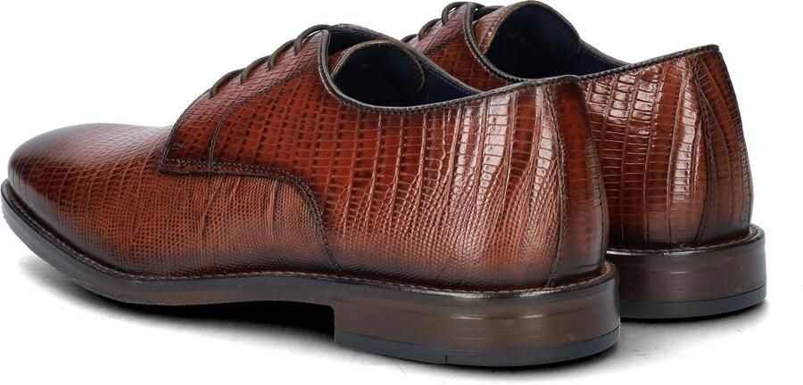 Nelson leren veterschoenen cognac - Foto 3