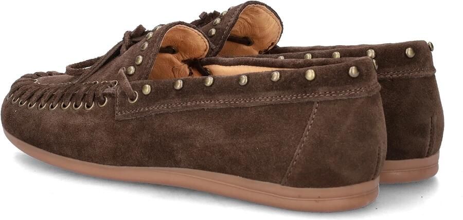 Nelson suède mocassins met studs bruin - Foto 6