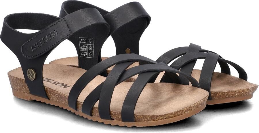 Nelson imitatieleren sandalen zwart - Foto 6