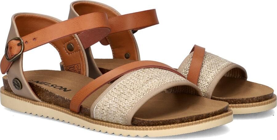 Nelson imitatieleren sandalen cognac beige - Foto 5