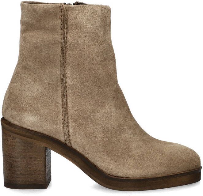 Nelson suède enkellaarzen taupe