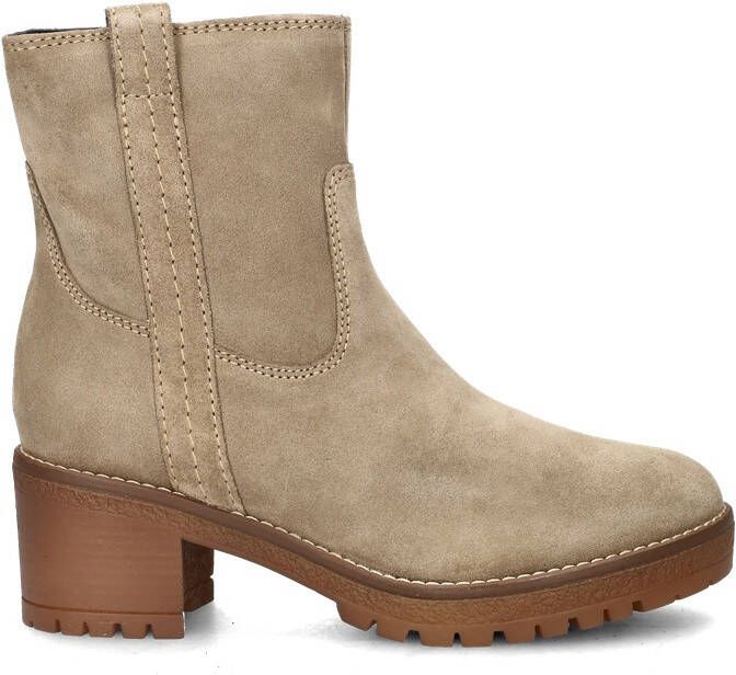 Nelson gevoerde suède enkellaarzen taupe
