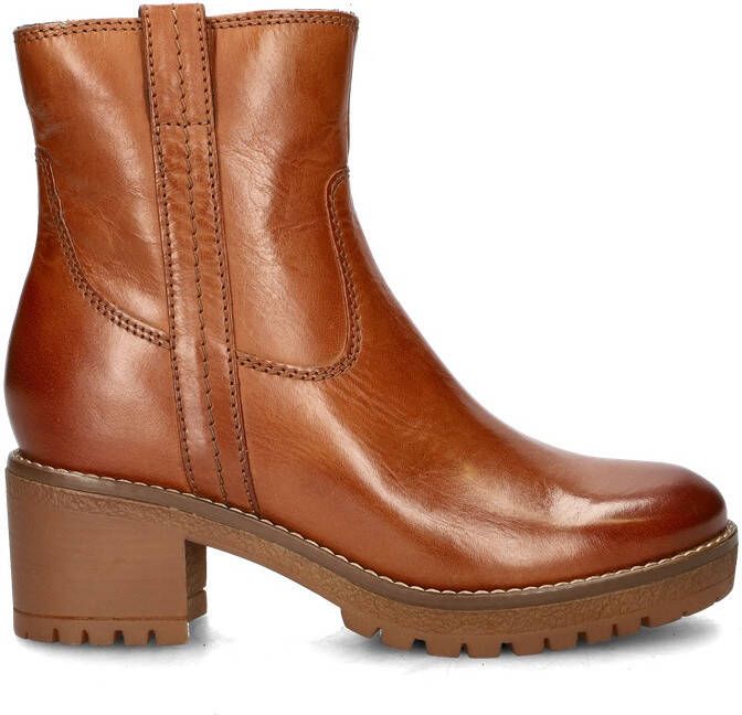 Nelson gevoerde leren enkellaarzen cognac - Foto 2