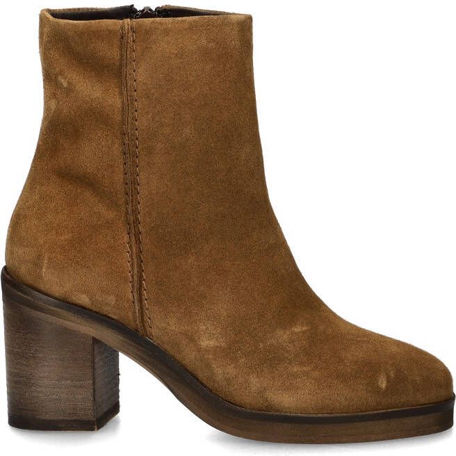 Nelson suède enkellaarzen cognac