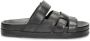 Nelson leren slippers zwart - Thumbnail 2